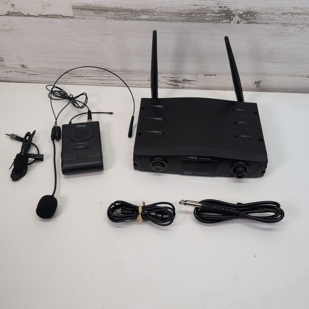 Pyle‎ PDWM1988B UHF Wireless Microphone System w/ Belt Pack Transmitter Compact